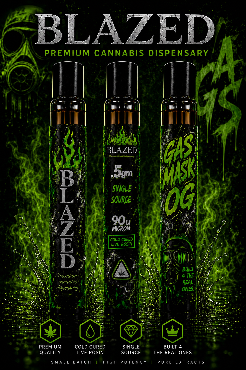 Gas Mask OG Live Rosin Disposable Vape